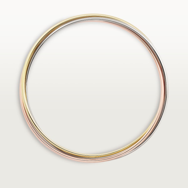 Trinity 手鐲，小型款 白色黃金，黃金，玫瑰金