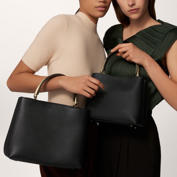 手袋，小型款，Panthère Double de Cartier 黑色粒面小牛皮