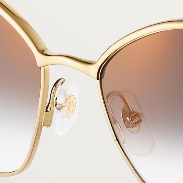 Panthère de Cartier 太陽眼鏡 光滑金色飾面金屬，灰色鏡片