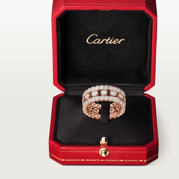 Broderie de Cartier 戒指 玫瑰金，鑽石