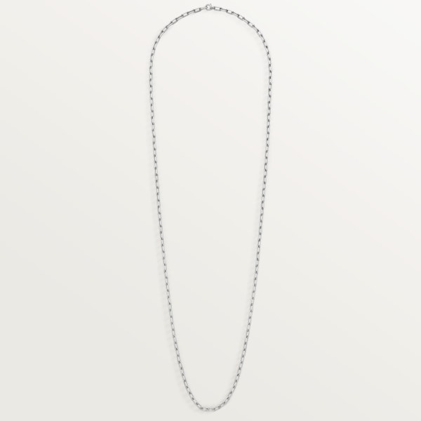 Santos de Cartier long necklace, chain, small model Non-rhodium finish white gold