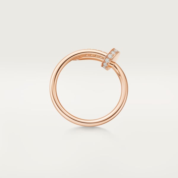 Juste un Clou ring, small model, diamonds Rose gold, diamond