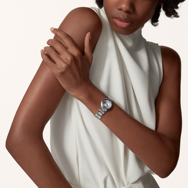 Ballon Bleu de Cartier 腕錶 28毫米，石英機芯，精鋼，鑽石