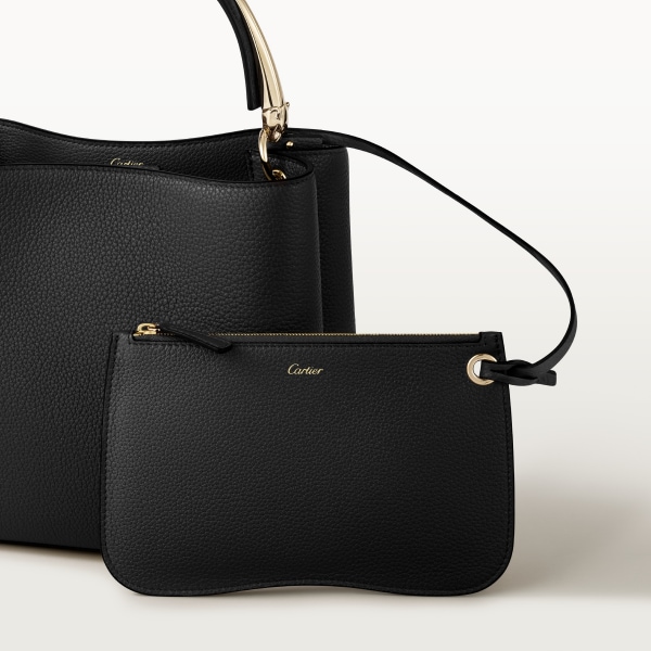 手袋，小型款，Panthère Double de Cartier 黑色粒面小牛皮