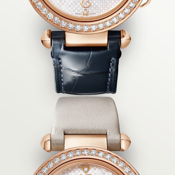 Pasha de Cartier 腕錶 35毫米，自動上鏈機械機芯，玫瑰金，可更換式皮革錶帶。