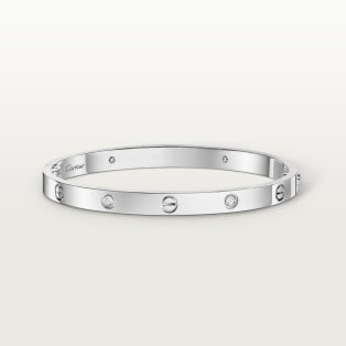<span class='lovefont'>A </span> bracelet, medium model, 4 diamonds White gold, diamonds
