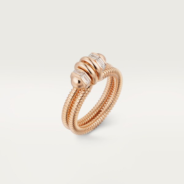 Ecrou de Cartier ring, diamond Rose gold, diamond