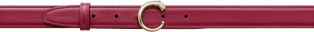Panthère de Cartier 皮帶 櫻桃紅色牛皮，金色飾面帶扣