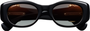 Panthère de Cartier 太陽眼鏡 黑色複合材質，灰色鏡片