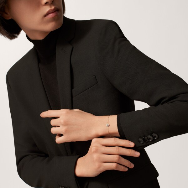 Trinity 手鐲，鏈帶設計，明亮式切割圓鑽 白色黃金，黃金，玫瑰金，鑽石