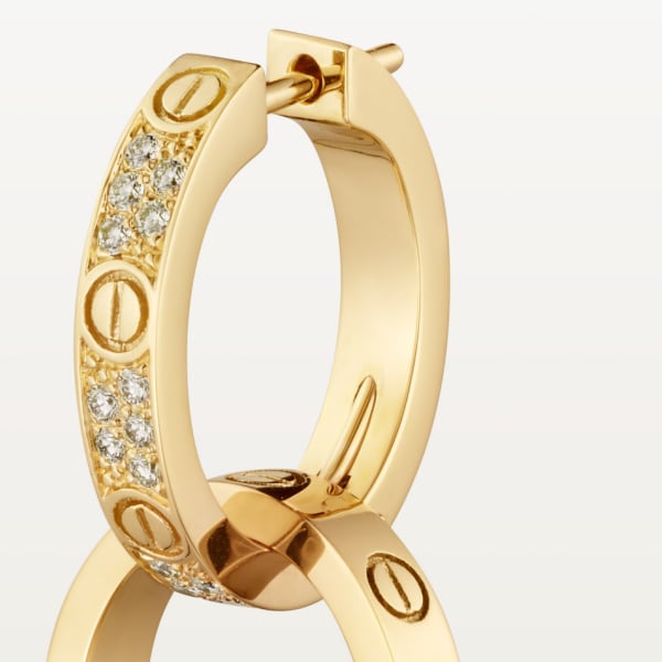 Love 耳環 18K黃金，鑽石