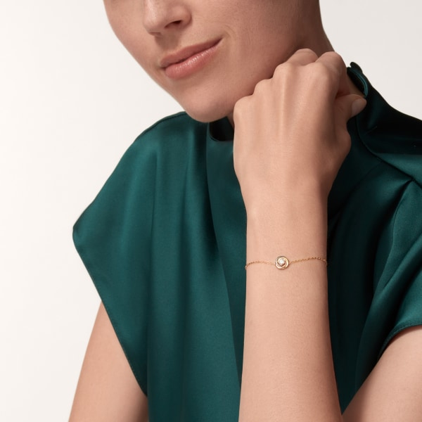 Trinity 手鐲，鏈帶設計，明亮式切割圓鑽 白色黃金，黃金，玫瑰金，鑽石