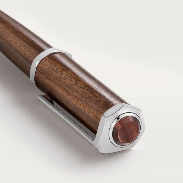 Santos-Dumont de Cartier pen Metal, rosewood, palladium finish