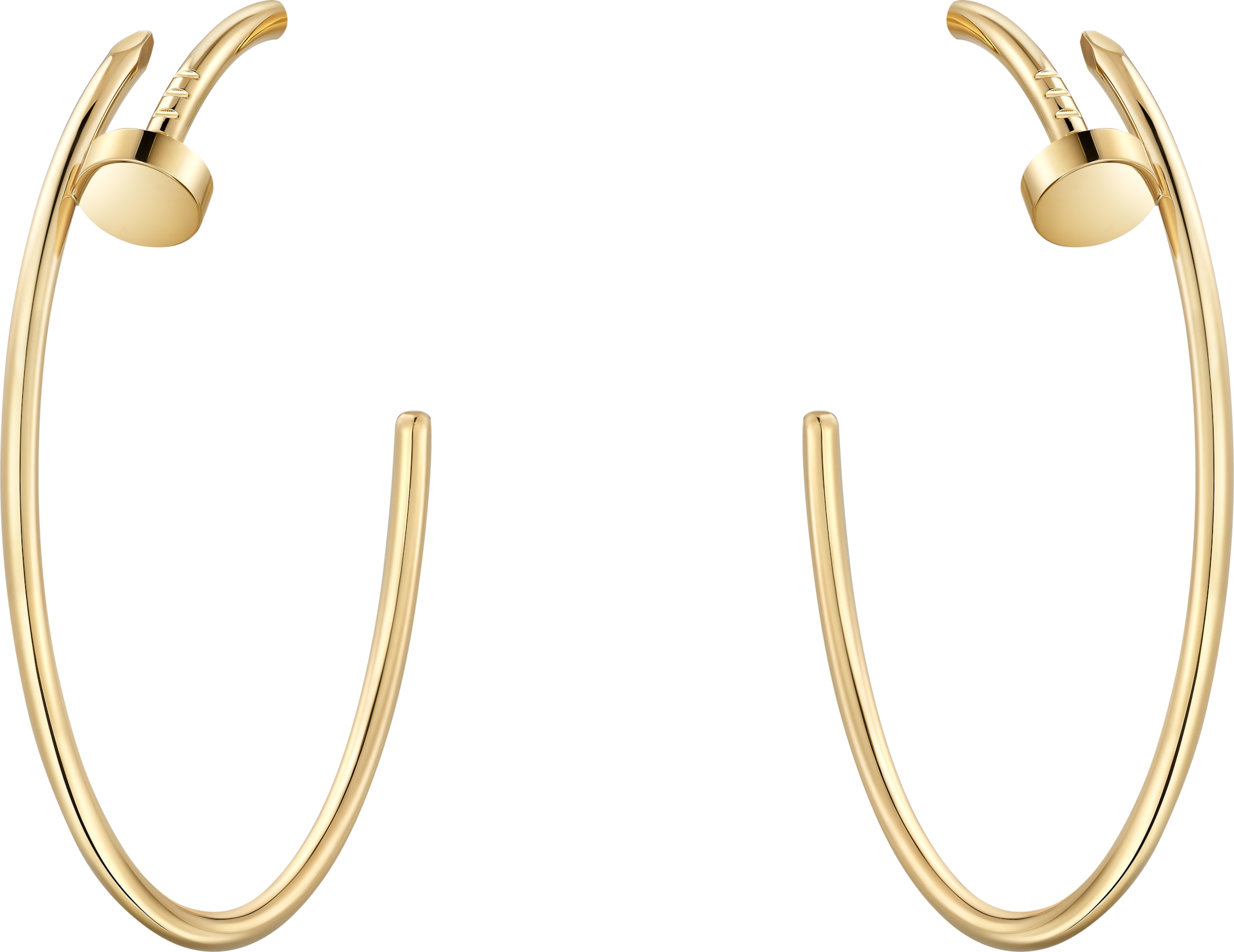 Juste un Clou hoop earrings, large modelYellow gold