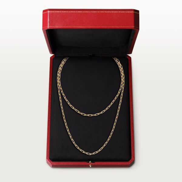 Santos de Cartier long necklace, chain, small model Yellow gold