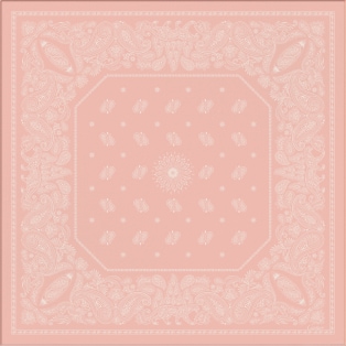 Double C Paisley 絲巾，90厘米 淺粉紅色斜紋真絲