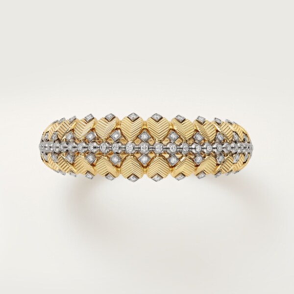 Grain de Café bracelet  Yellow gold, white gold, diamonds