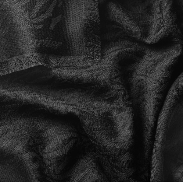 C de Cartier 披肩 羊毛及真絲