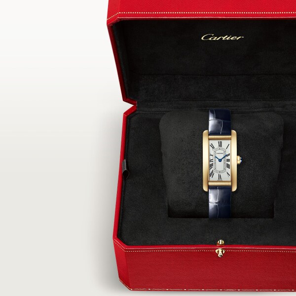 Tank Américaine 腕錶 小型款，石英機芯，黃金，皮革