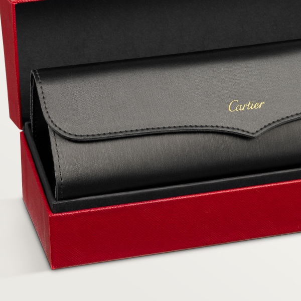 Première de Cartier 太陽眼鏡 光滑金色飾面金屬，綠色鏡片