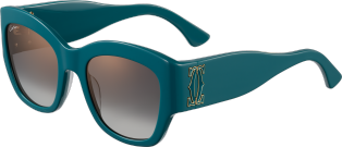 Signature C de Cartier 太陽眼鏡 藏藍色醋酸纖維，灰色鏡片