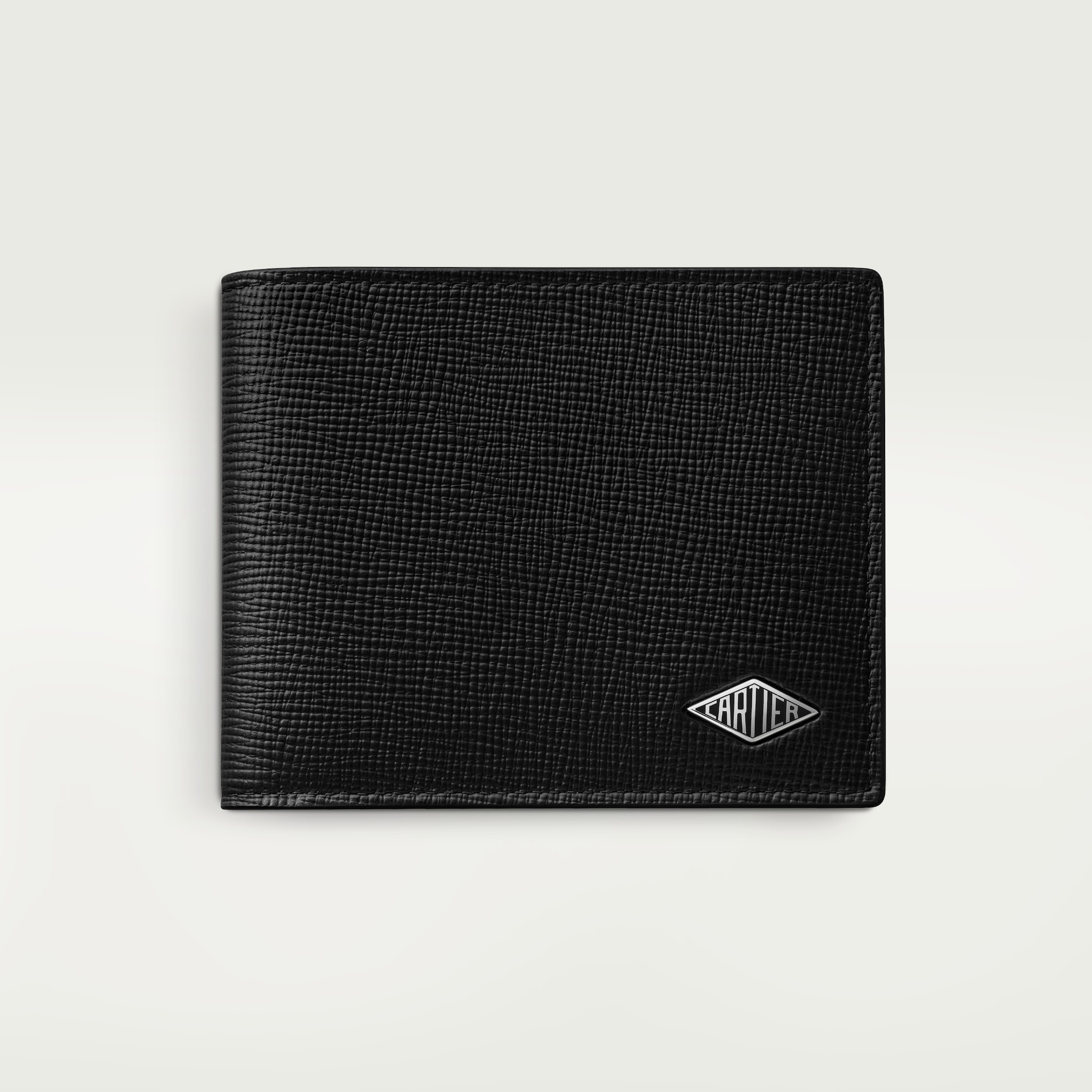 Cartier Losange Small Leather Goods, Card holderGrained black calfskin, palladium finish