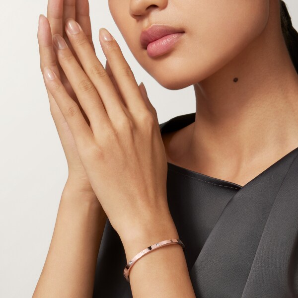 Love bracelet, small model, 6 diamonds Rose gold, diamond