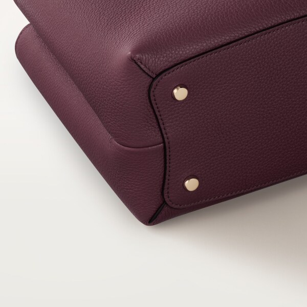 手袋，小型款，Panthère Double de Cartier 紫紅色粒面小牛皮