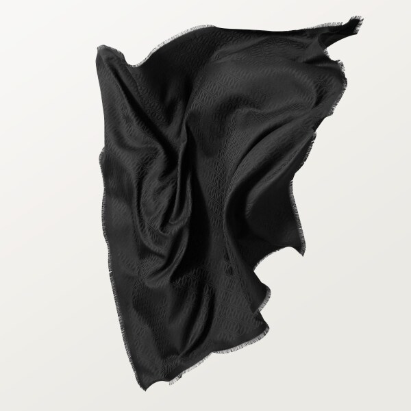 C de Cartier 披肩 羊毛及真絲