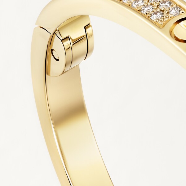 Love bracelet, small model, paved Yellow gold, diamonds