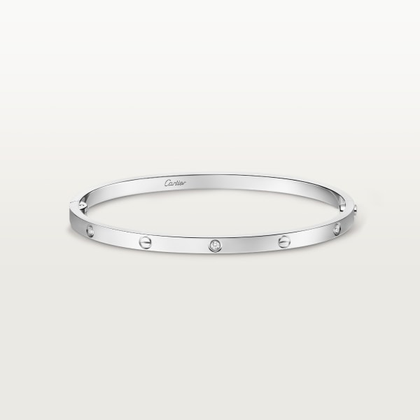 Love bracelet, small model, 6 diamonds White gold, diamonds