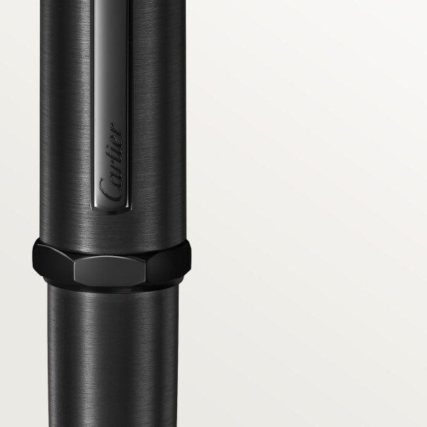 Santos-Dumont de Cartier pen Metal and black ADLC, palladium finish