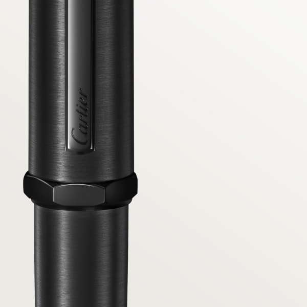 Santos-Dumont de Cartier 書寫筆 金屬及黑色 ADLC 碳鍍層處理，鍍鈀飾面